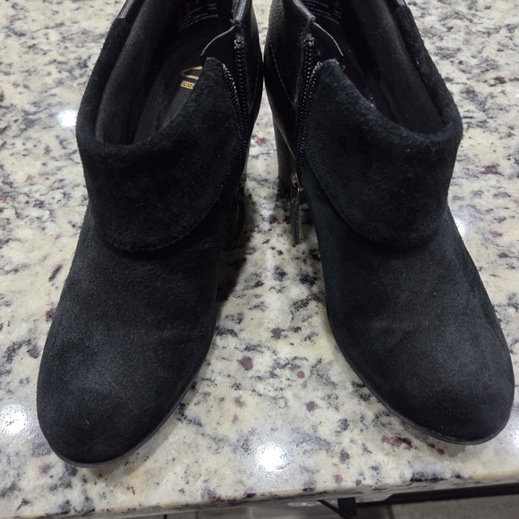 Cloudsteppers by Clarks Shoes - Cloudsteppers by Clarks Black Suede Fold-Over Ankle Boots